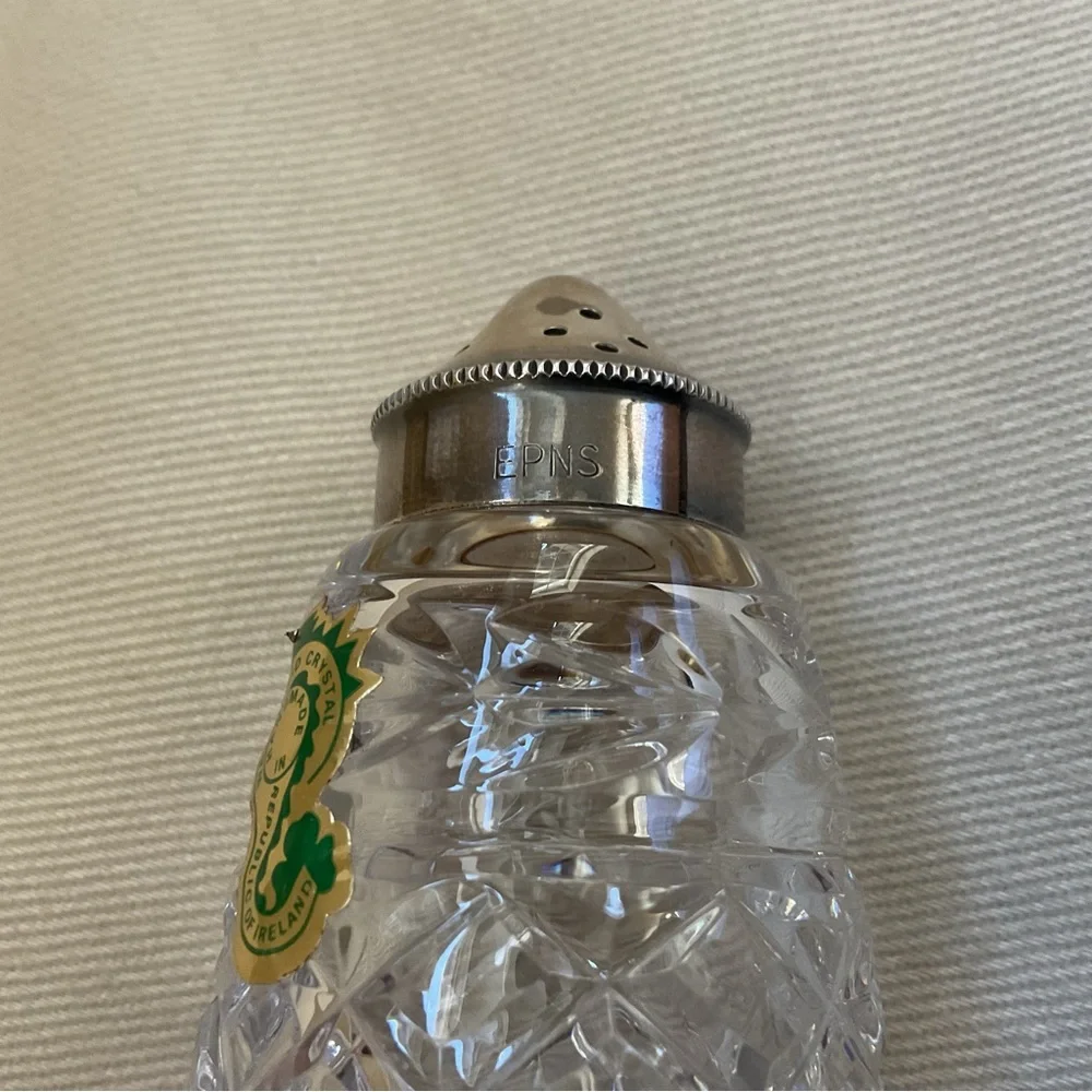 Waterford Crystal Salt and Pepper Shakers with Silver Tops - Picture 6 of 9